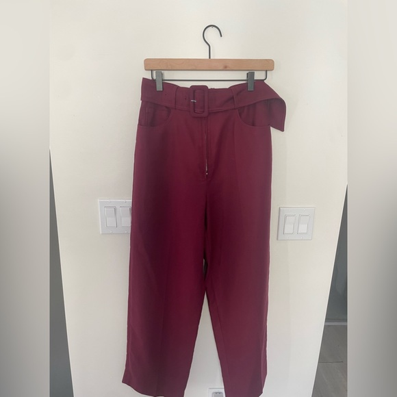 SANDRO PANTS IN THE COLOR RUBY - Picture 1 of 6